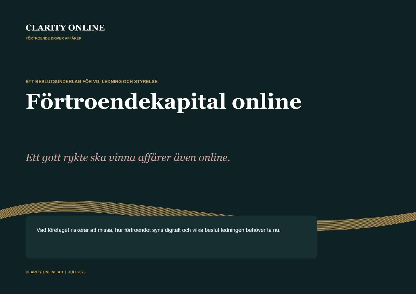 Omslag till beslutsunderlaget Förtroendekapital online